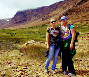 Cheryl (right) recently found a new isolated paradise with her sister, in Newfoundland. 